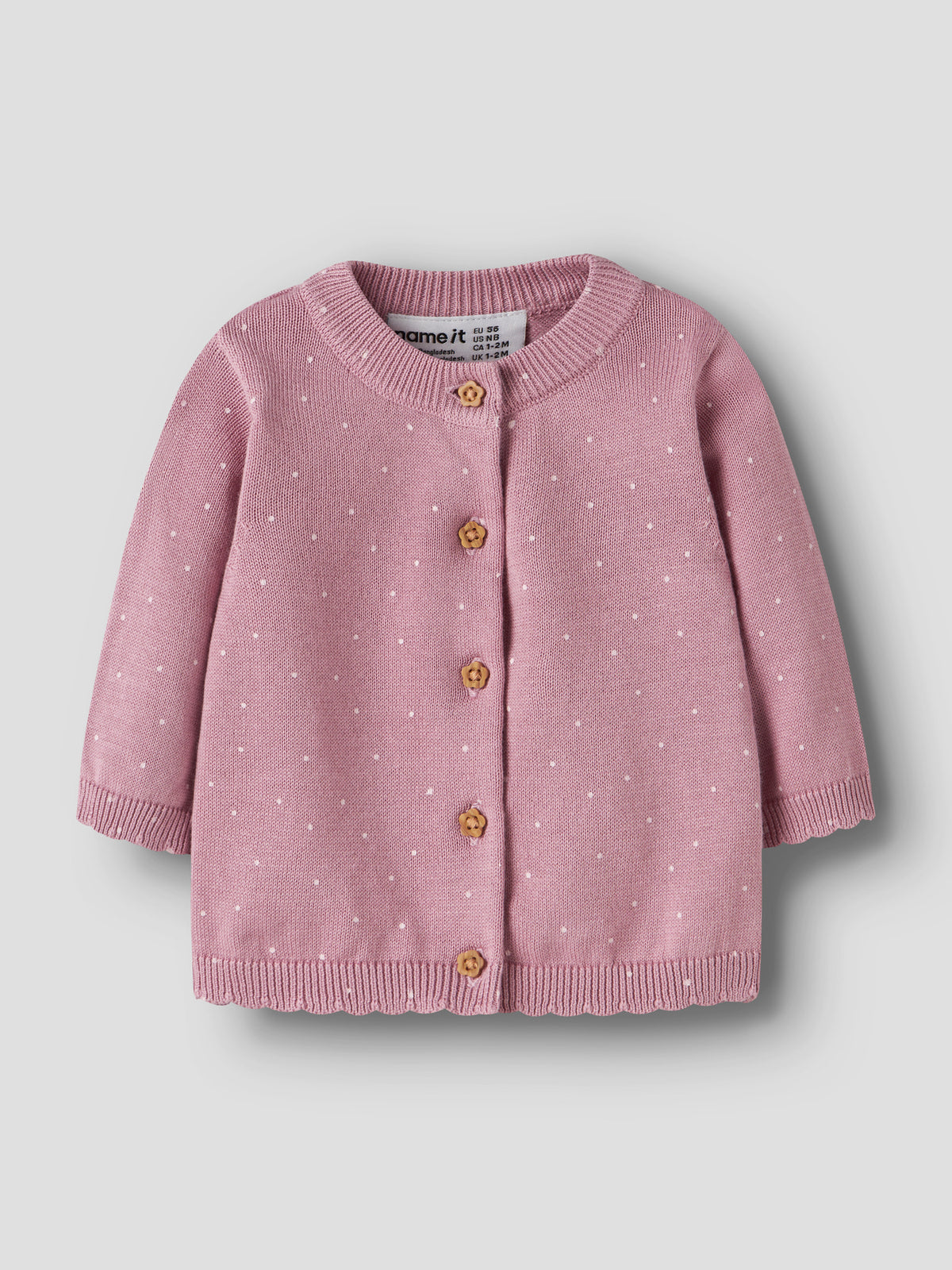 Cardigan in maglia bimba 2-18M - Lilas