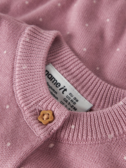 Cardigan in maglia bimba 2-18M - Lilas