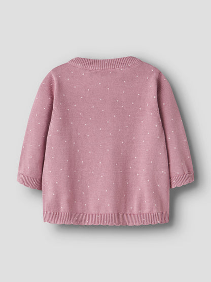 Cardigan in maglia bimba 2-18M - Lilas