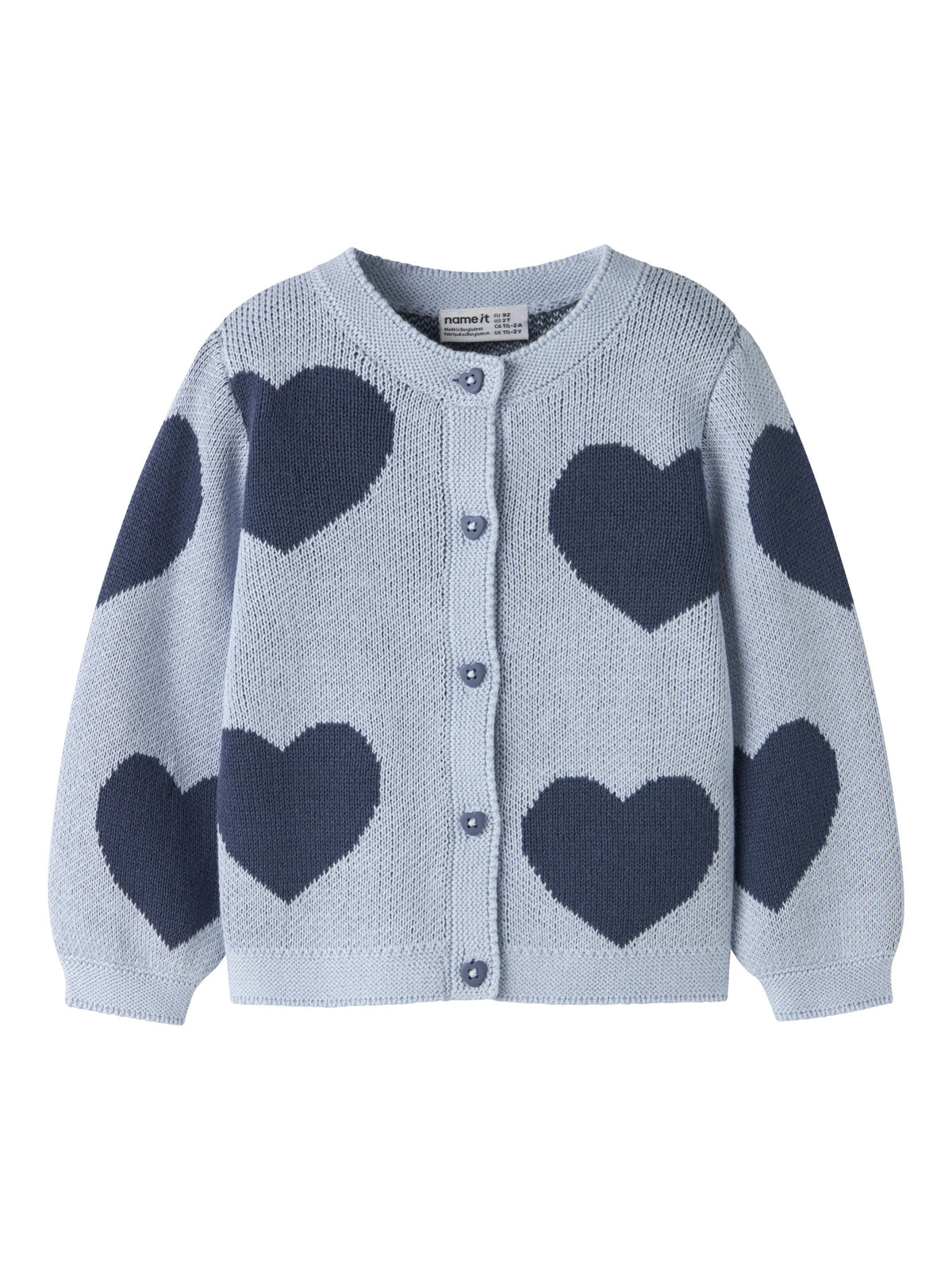 Cardigan in maglia bimbo 2-8A - Subdued Blue