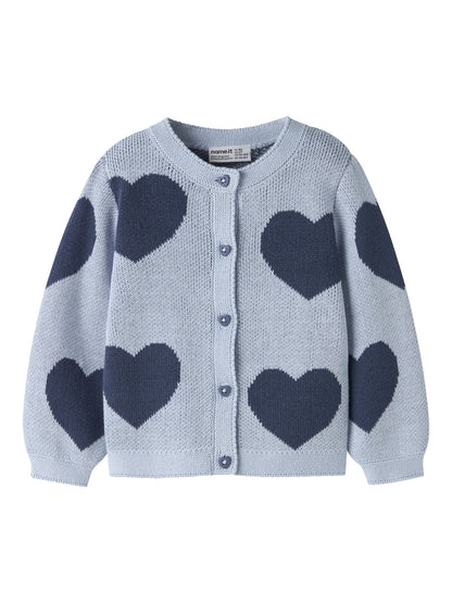 Cardigan in maglia bimbo 2-8A - Subdued Blue