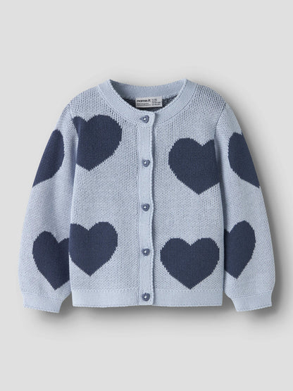 Cardigan in maglia bimbo 2-8A - Subdued Blue