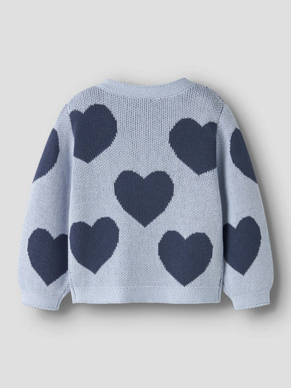 Cardigan in maglia bimbo 2-8A - Subdued Blue