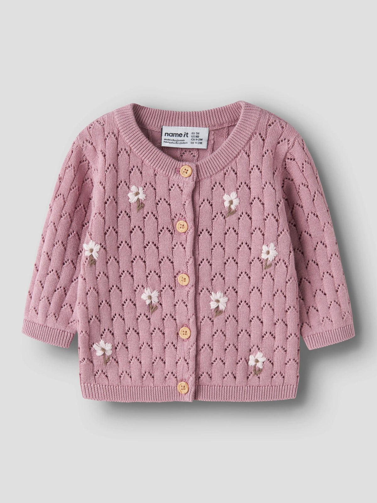 Cardigan in maglia bimba 2-18M - Lilas