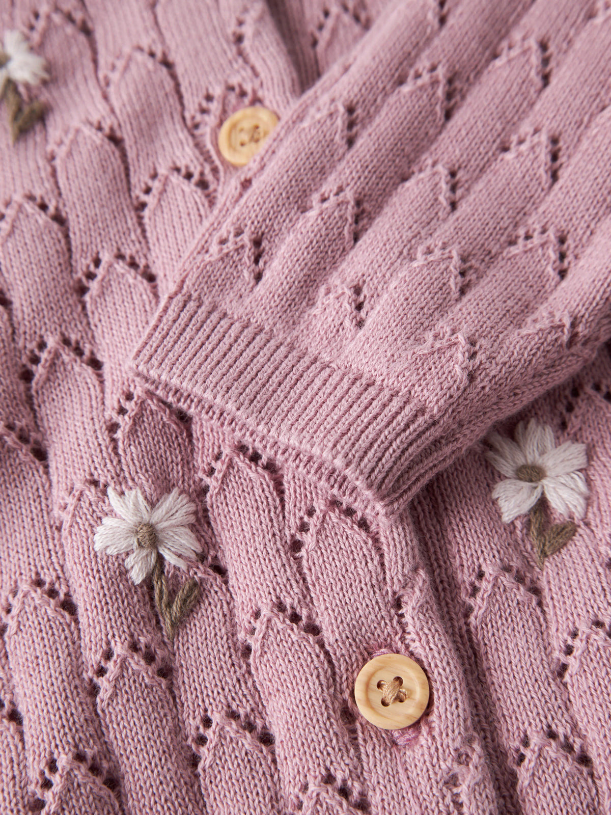 Cardigan in maglia bimba 2-18M - Lilas