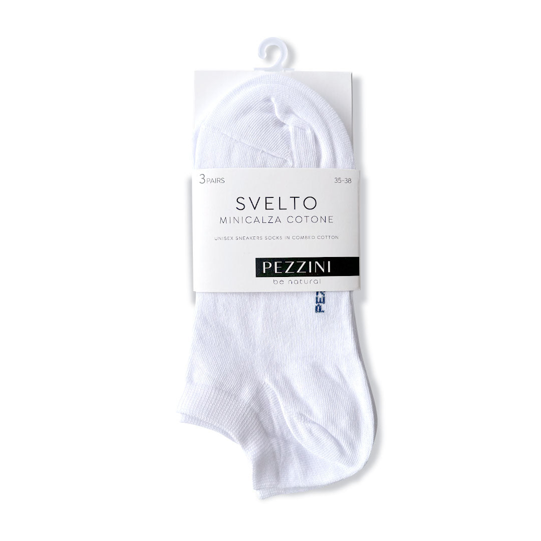 Minicalza unisex 3 paia - Bianco