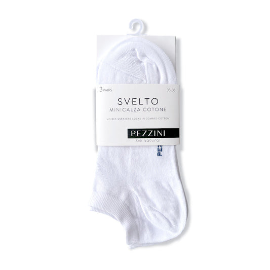 Minicalza unisex 3 paia - Bianco