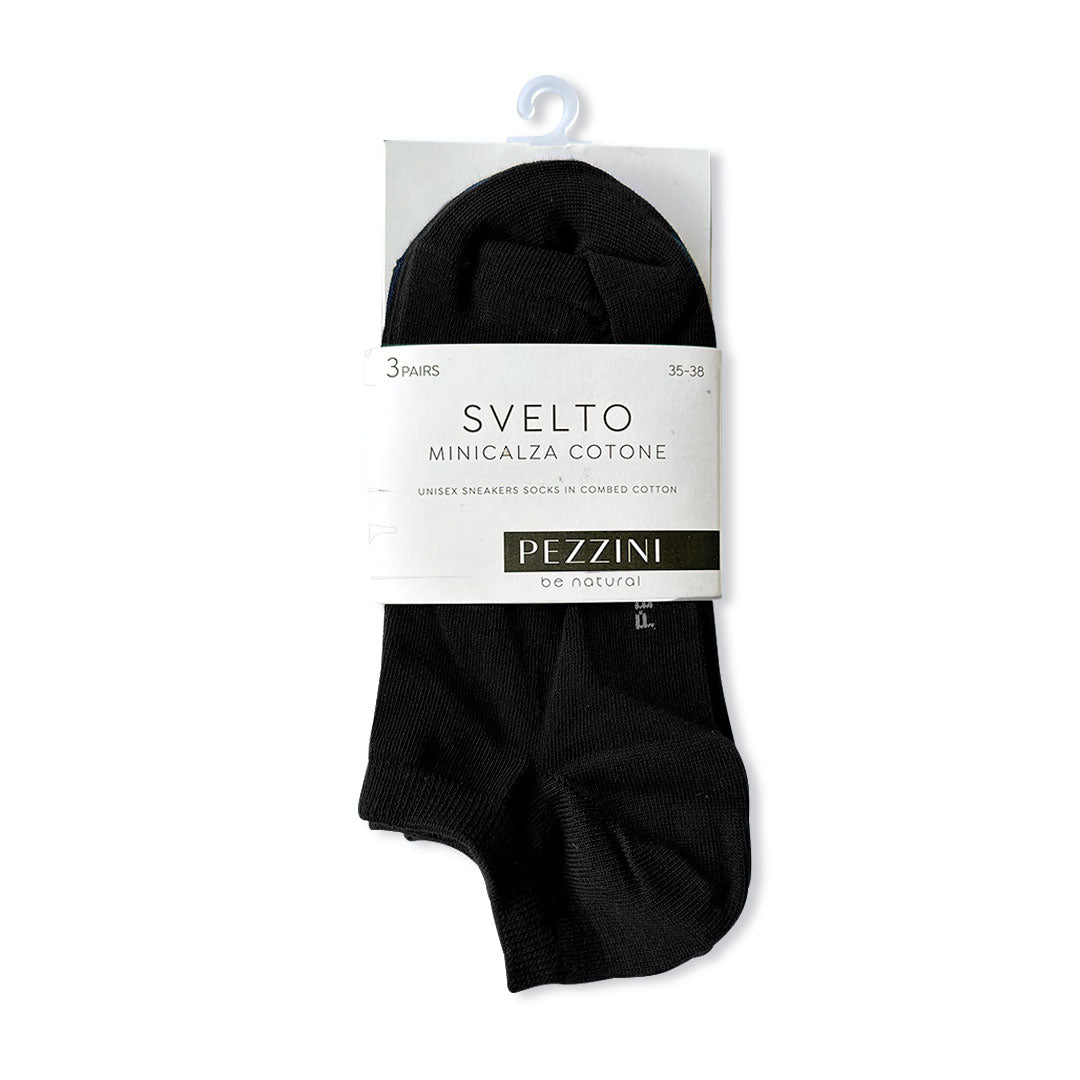 Minicalza unisex 3 paia - Nero