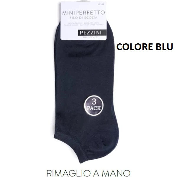 Calzino corto uomo 3 paia - Blu