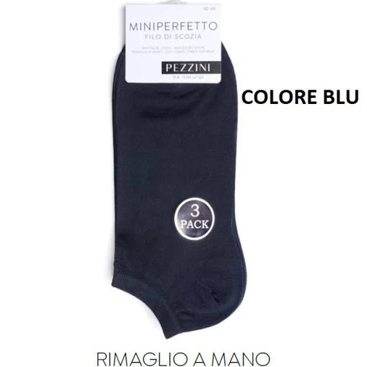 Calzino corto uomo 3 paia - Blu