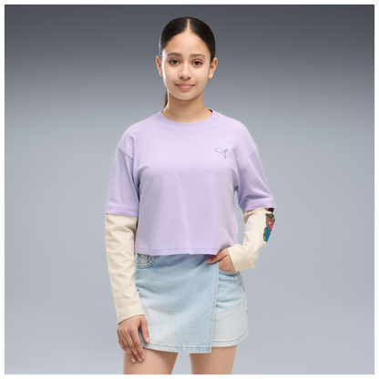 MID90s Relaxed Short Length Layered Longlseeve Tee - 46