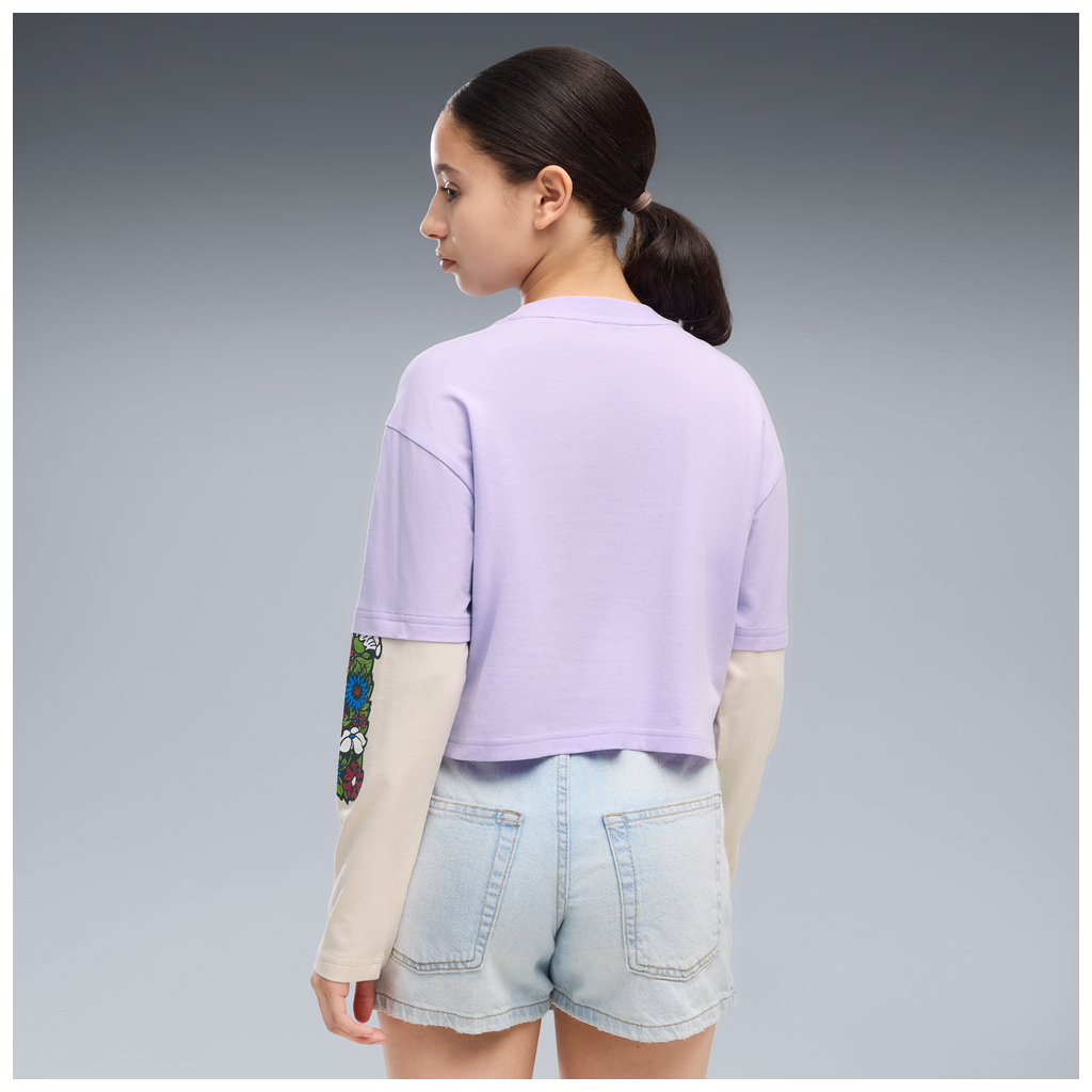 MID90s Relaxed Short Length Layered Longlseeve Tee - 46