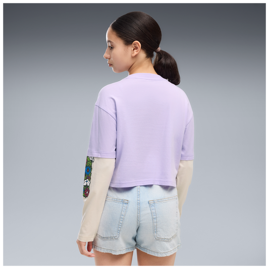 MID90s Relaxed Short Length Layered Longlseeve Tee - 46