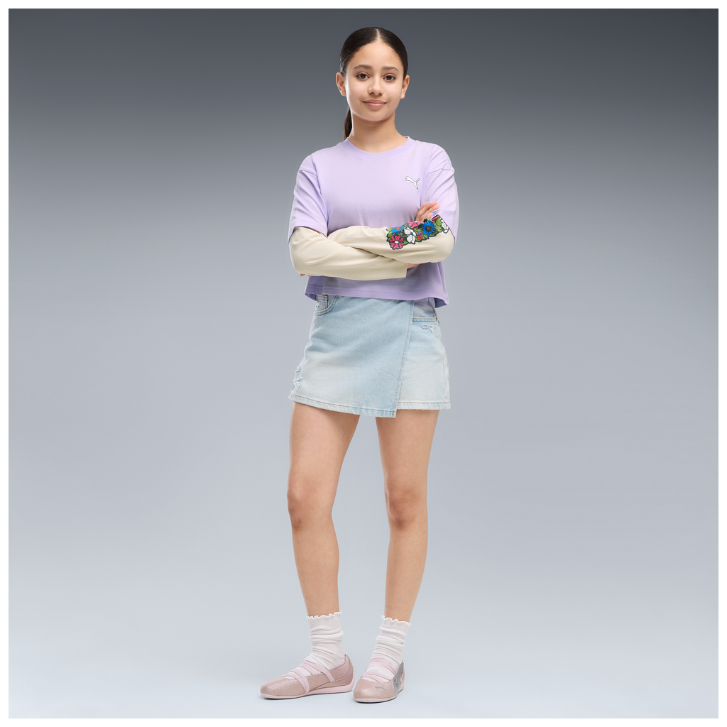 MID90s Relaxed Short Length Layered Longlseeve Tee - 46