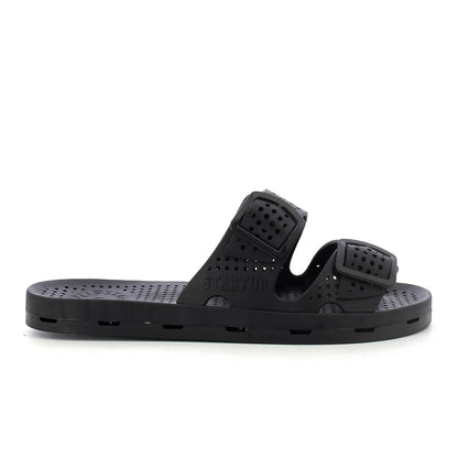 Ciabatta donna con fibbie - Black