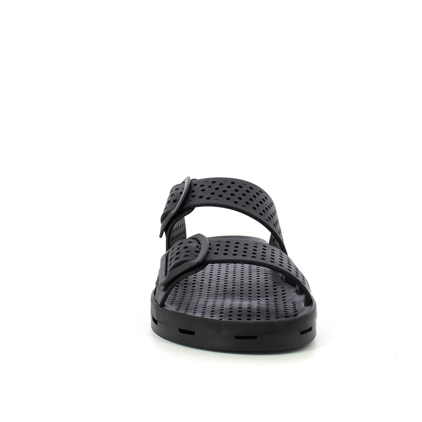 Ciabatta donna con fibbie - Black