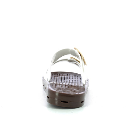 Ciabatta bimba con fibbie 30-35 - White Brown