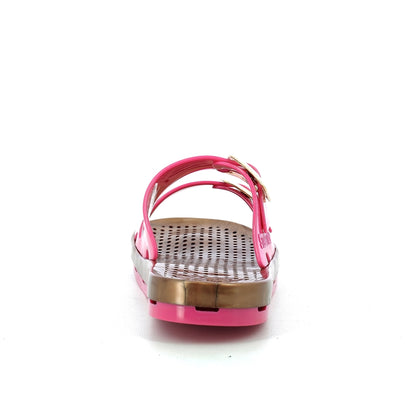 Ciabatta bimba con fibbie 30-35 - Fuxia Brown