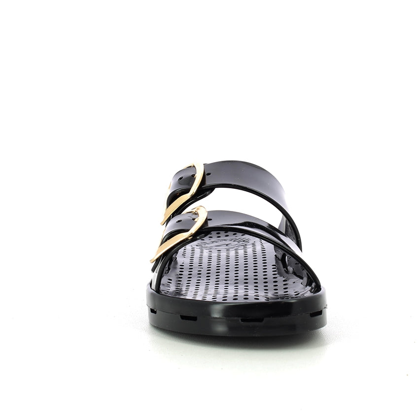Ciabatta bimba con fibbie 30-35 - Black