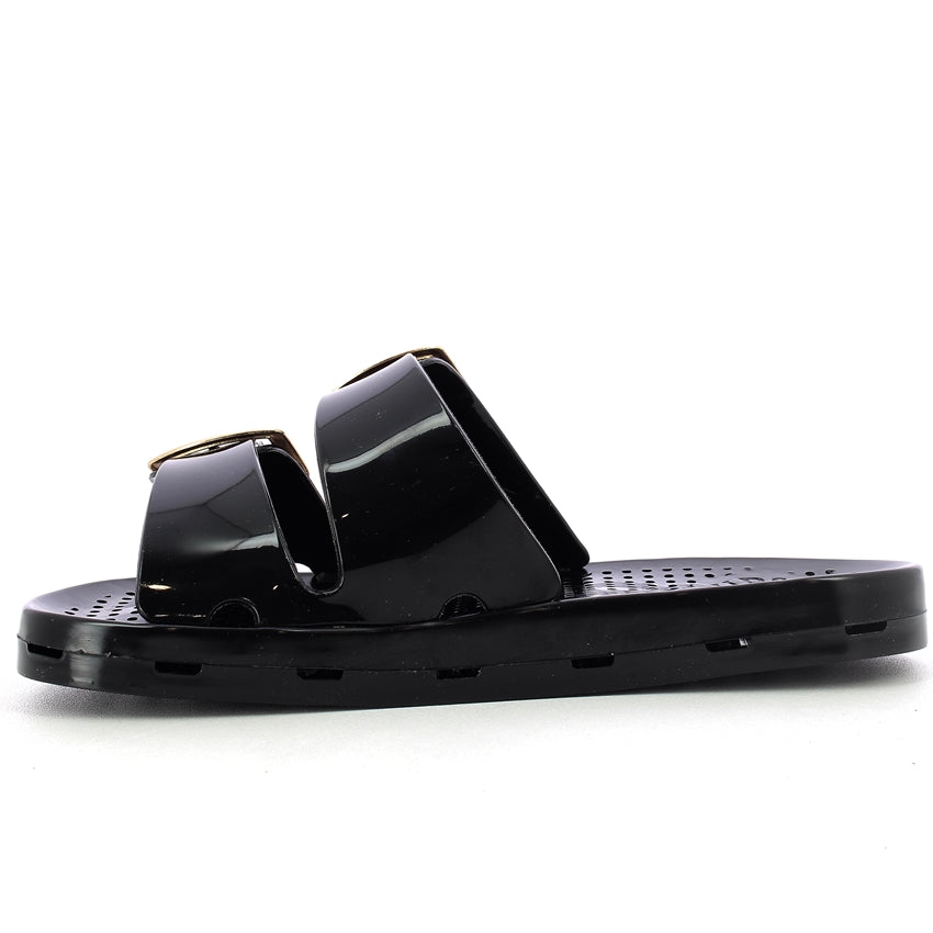 Ciabatta bimba con fibbie 30-35 - Black