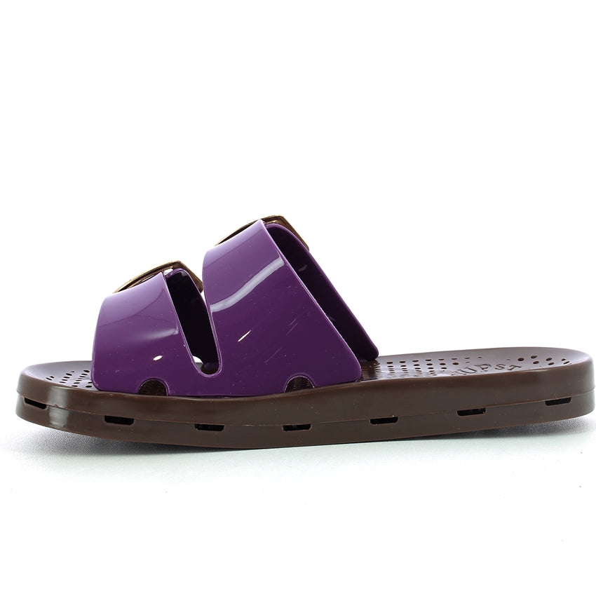 Ciabatta bimba con fibbie 30-35 - Magenta Brown