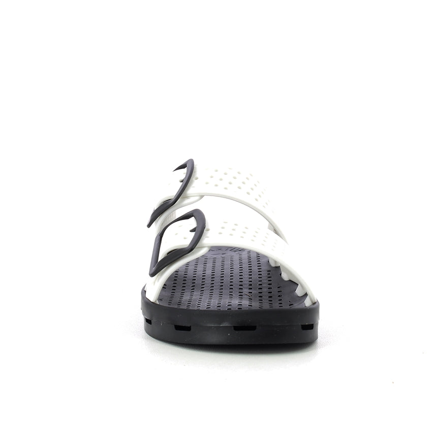 Ciabatta bimbo con fibbie 30-35 - White Black