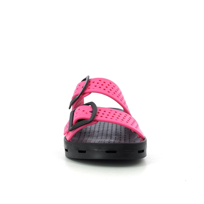 Ciabatta bimbo con fibbie 30-35 - Fuxia Black