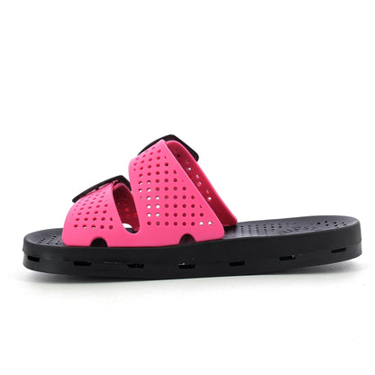 Ciabatta bimbo con fibbie 30-35 - Fuxia Black