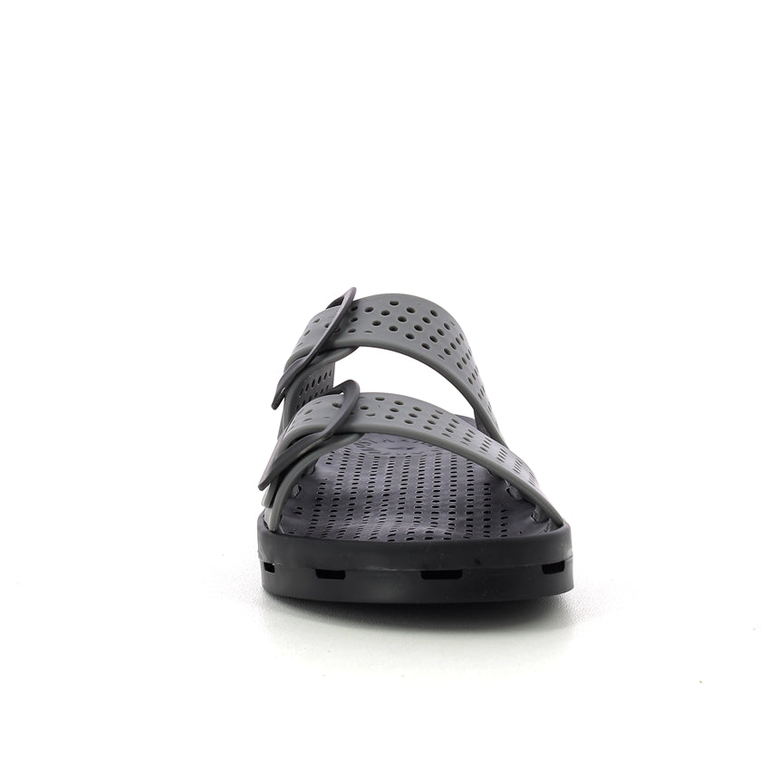 Ciabatta bimbo con fibbie 30-35 - Grey Black
