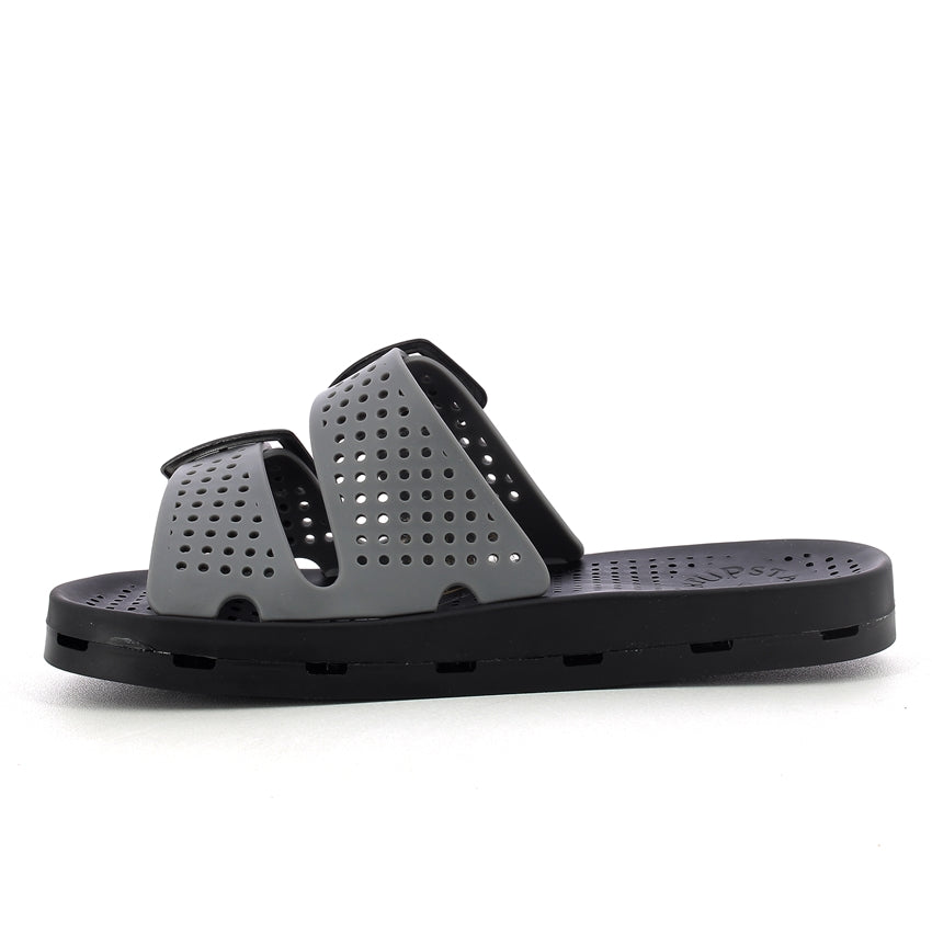 Ciabatta bimbo con fibbie 30-35 - Grey Black