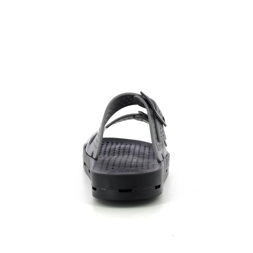 Ciabatta bimbo con fibbie 30-35 - Grey Black