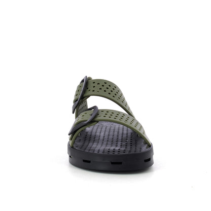Ciabatta bimbo con fibbie 30-35 - Khaki Black