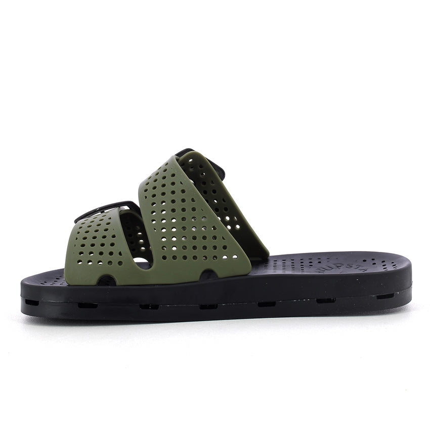 Ciabatta bimbo con fibbie 30-35 - Khaki Black