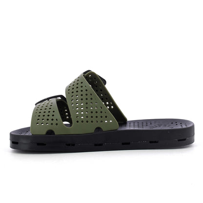 Ciabatta bimbo con fibbie 30-35 - Khaki Black