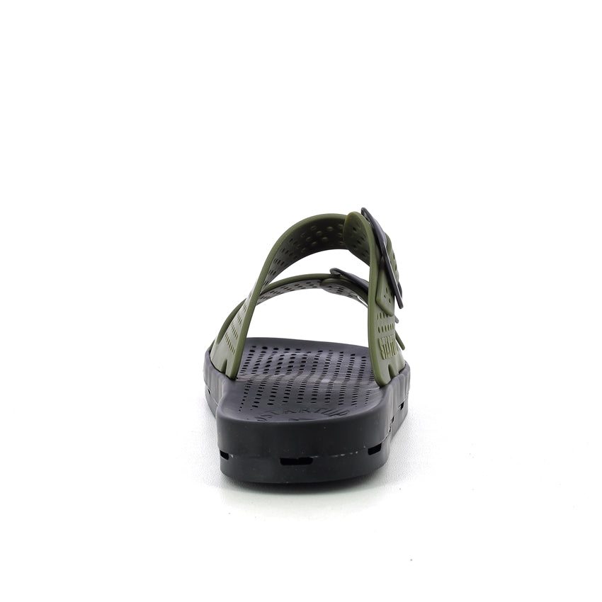 Ciabatta bimbo con fibbie 30-35 - Khaki Black