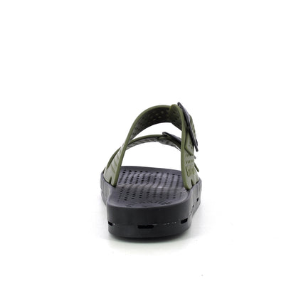 Ciabatta bimbo con fibbie 30-35 - Khaki Black