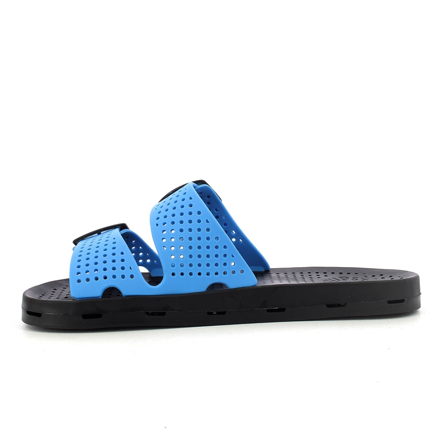 Ciabatta uomo con fibbie - Royal Black