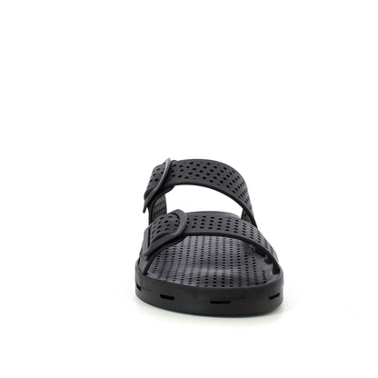 Ciabatta uomo con fibbie - Black
