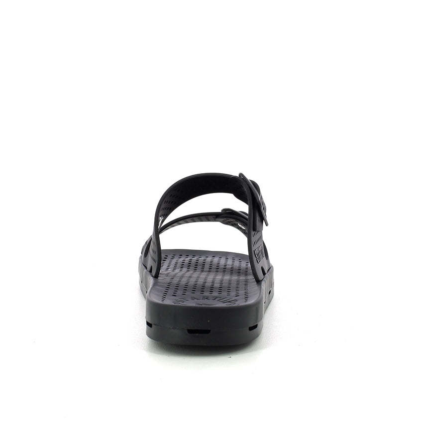 Ciabatta uomo con fibbie - Black