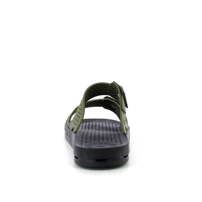 Ciabatta uomo con fibbie - Khaki Black