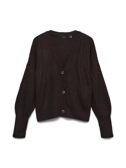 Cardigan in maglia donna - Chocolate