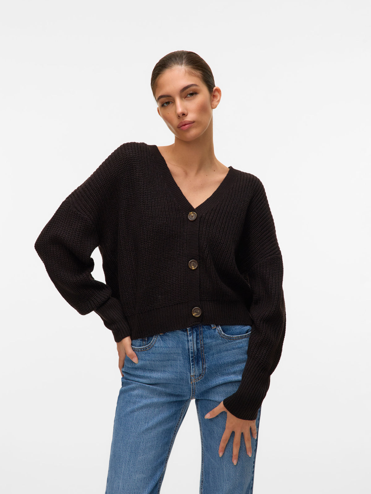 Cardigan in maglia donna - Black