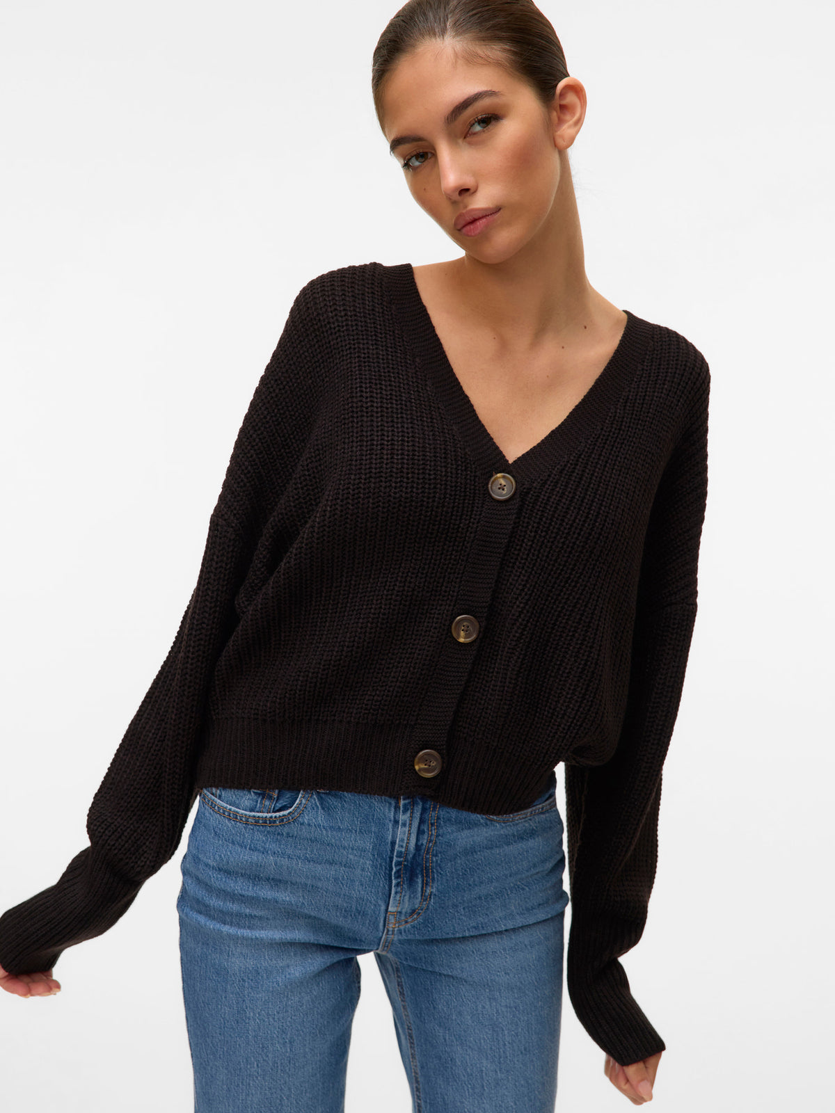 Cardigan in maglia donna - Black
