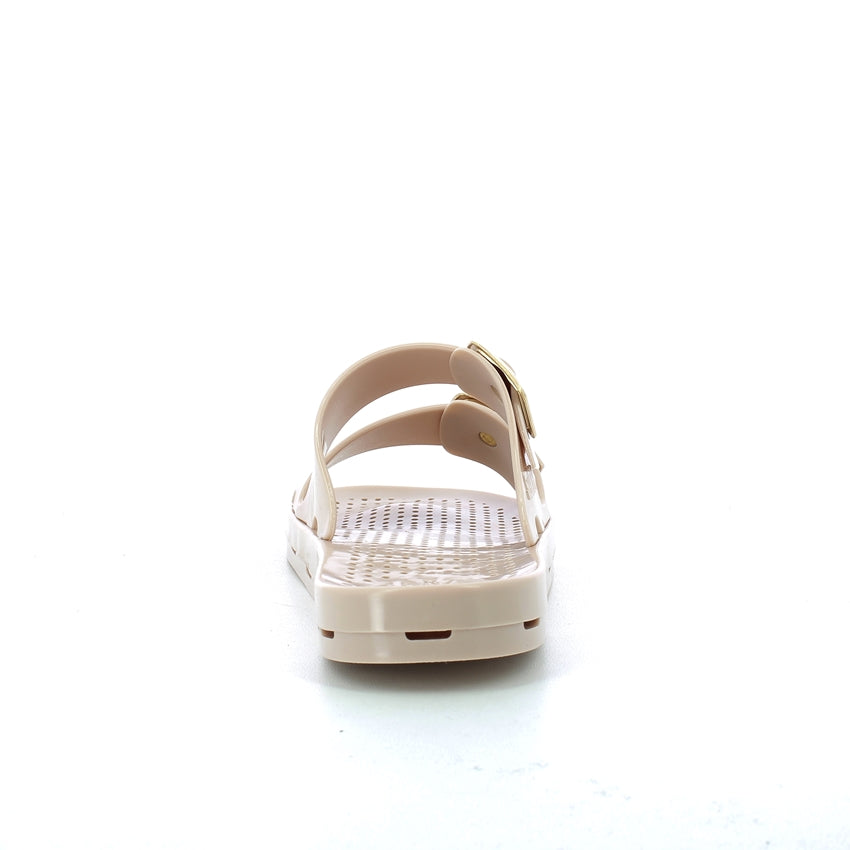 Ciabatta donna con fibbie - Beige