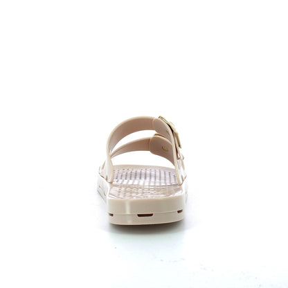 Ciabatta donna con fibbie - Beige