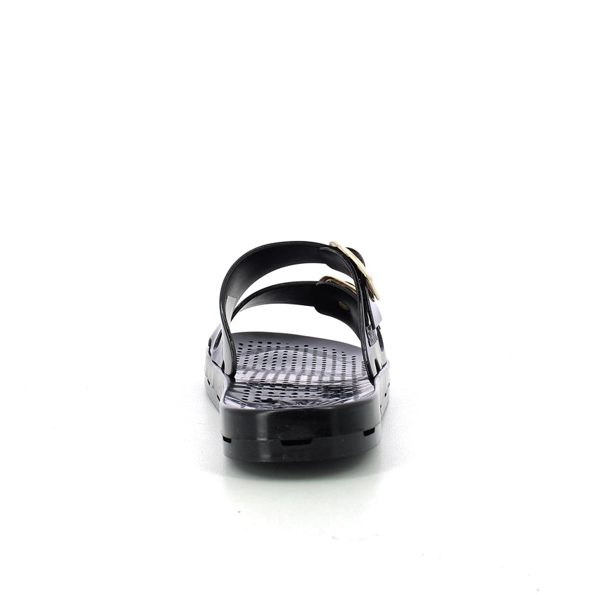 Ciabatta donna con fibbie - Black