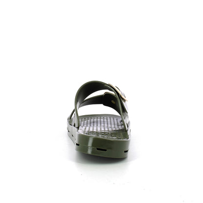 Ciabatta donna con fibbie - Green