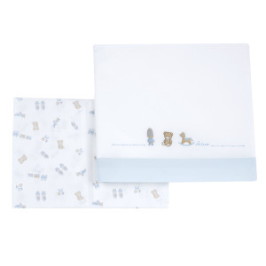 Set 2 Pz Lenzuola Carrozzina Neonato