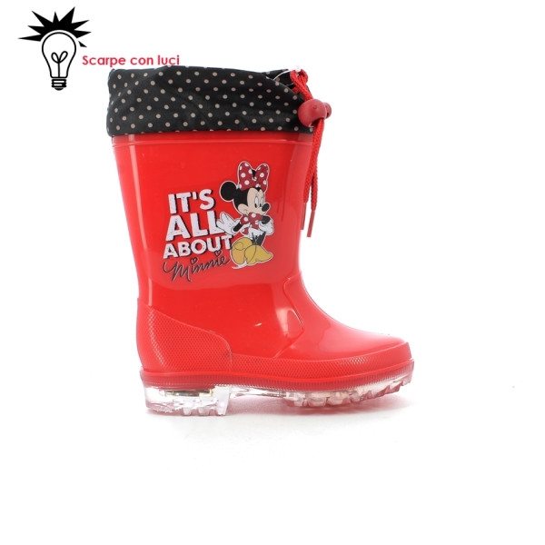 Stivaletti Pioggia Minnie Con Luci Bambina 24-32