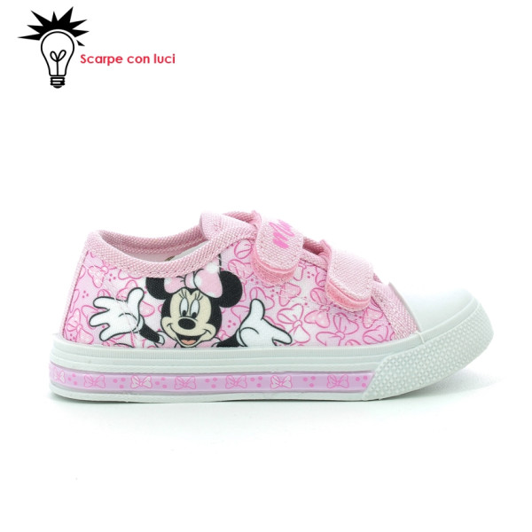Scarpa Tela Bassa Con Luci Minnie Bimba 25-33